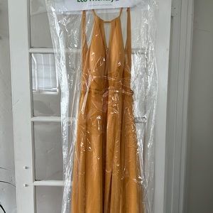 Azazie wedding bridesmaid dress in marigold, size 8.